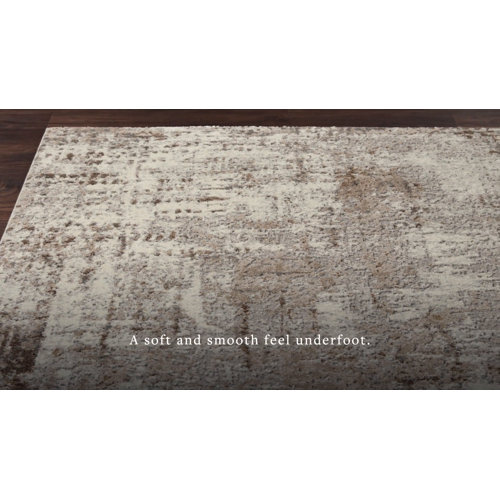 17 Stories Berngerus Power Loom Natural/Mocha Rug & Reviews Wayfair